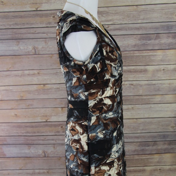ADRIANNA PAPELL Camouflage Cap Sleeve Dress - Picture 7 of 8